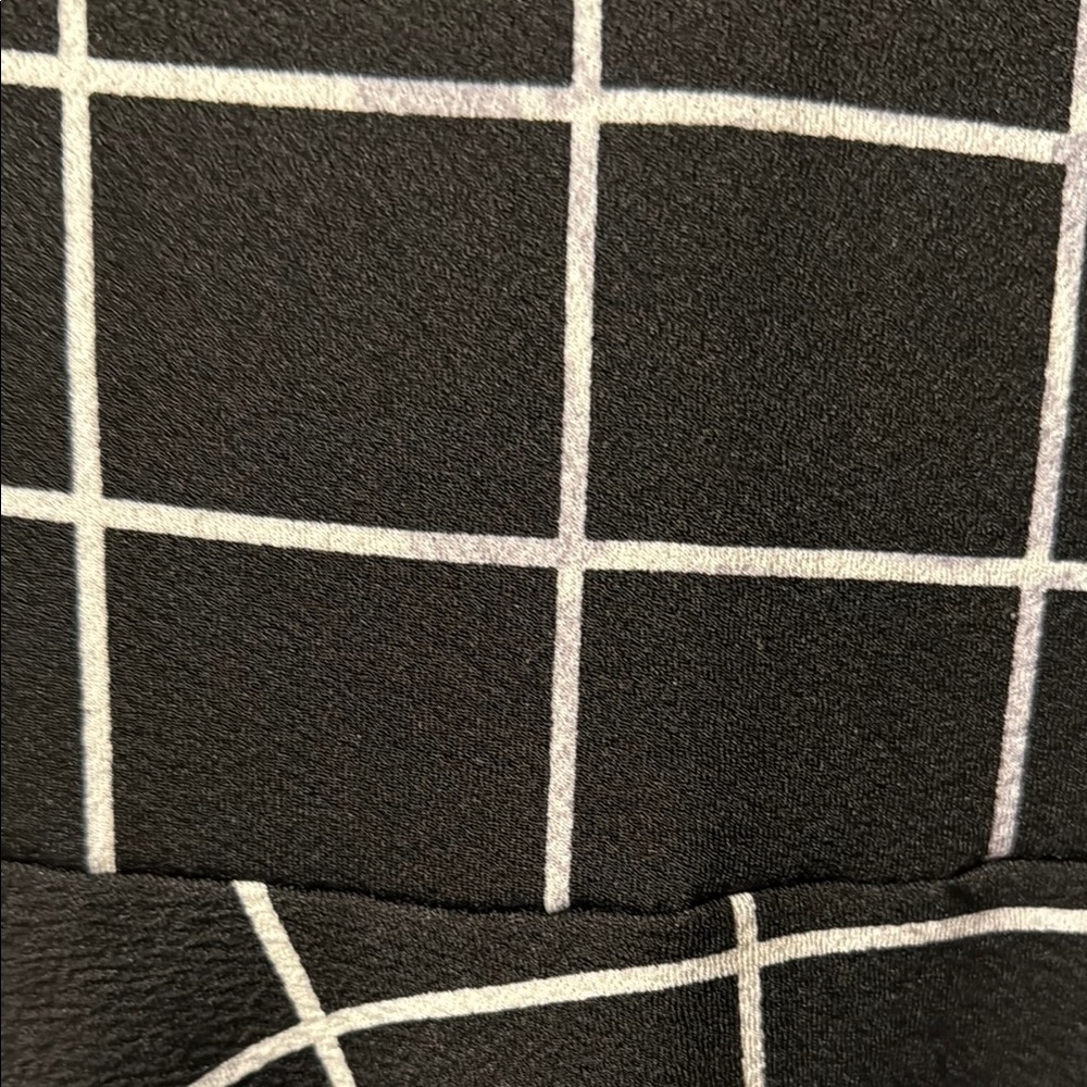 Shein Aline Black and White Grid Pattern Midi Dress - Picture 3 of 7